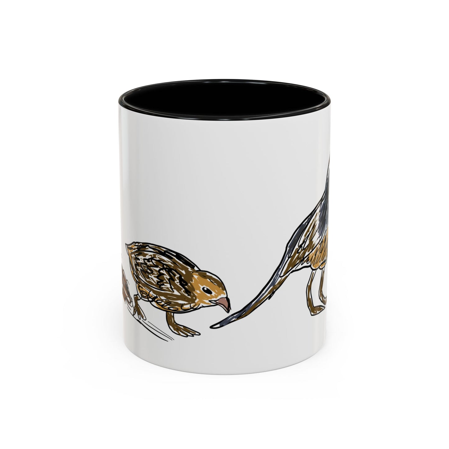 Quail Bird Coffee Mug — Hand-Drawn California Quail Accent Mug