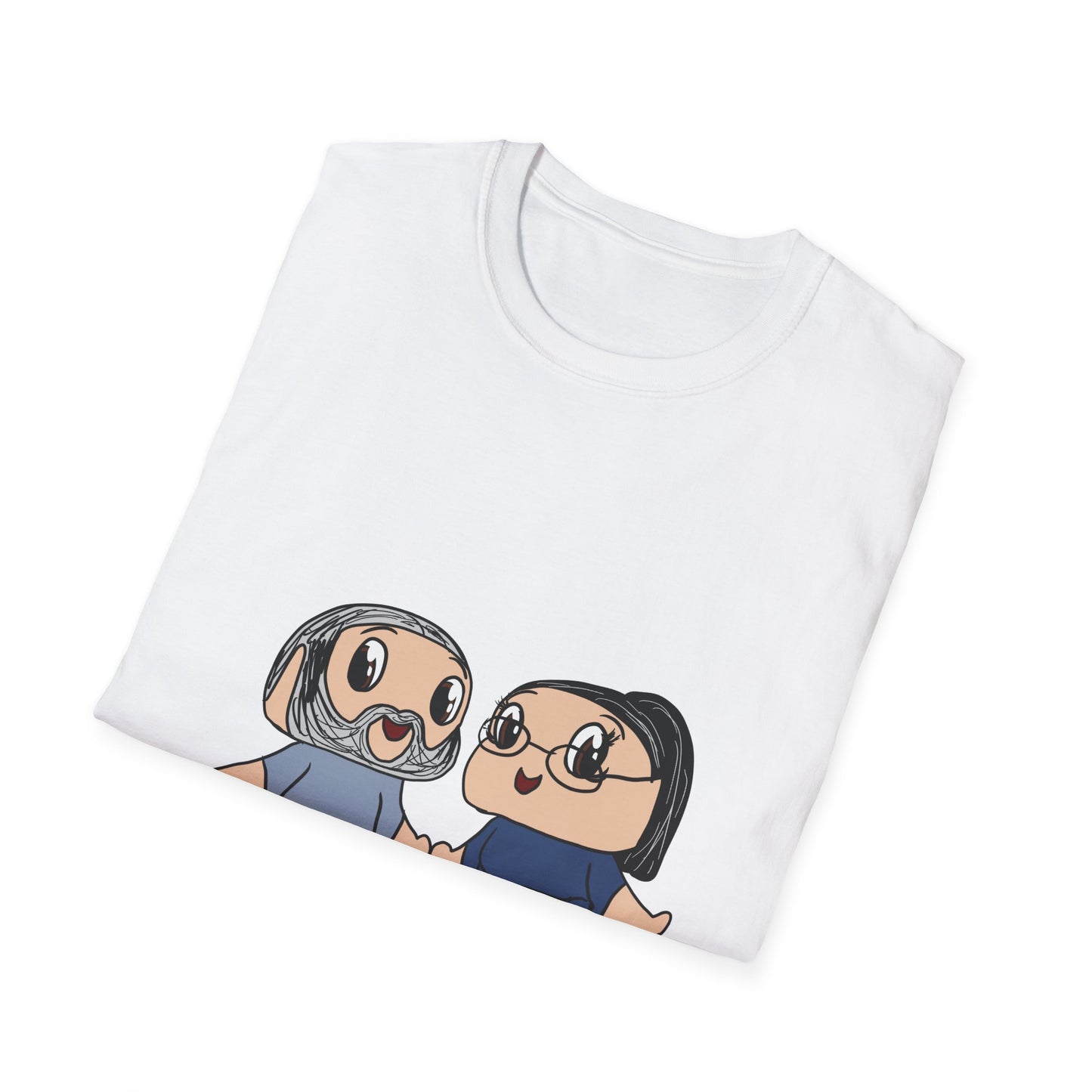 Couples Cartoon Tee — Cute Hand‑Holding Character Design