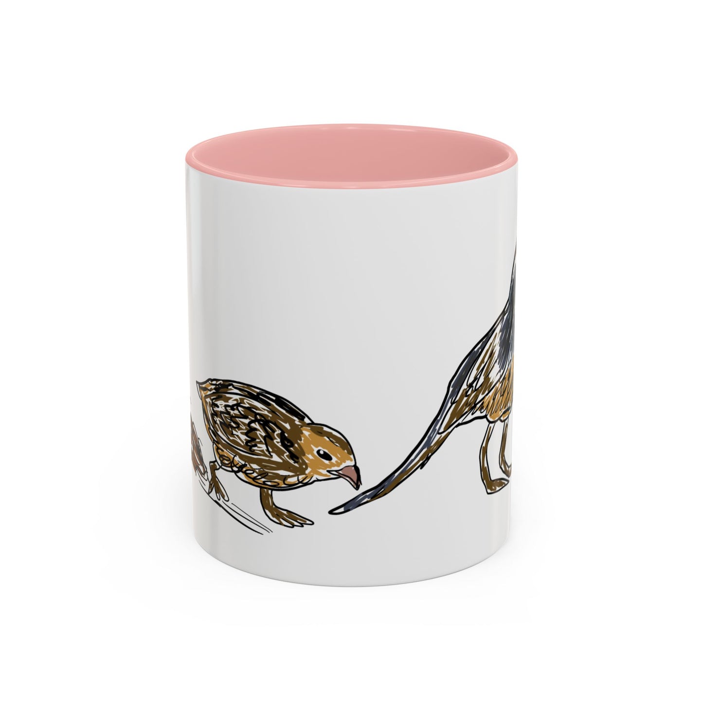 Quail Bird Coffee Mug — Hand-Drawn California Quail Accent Mug