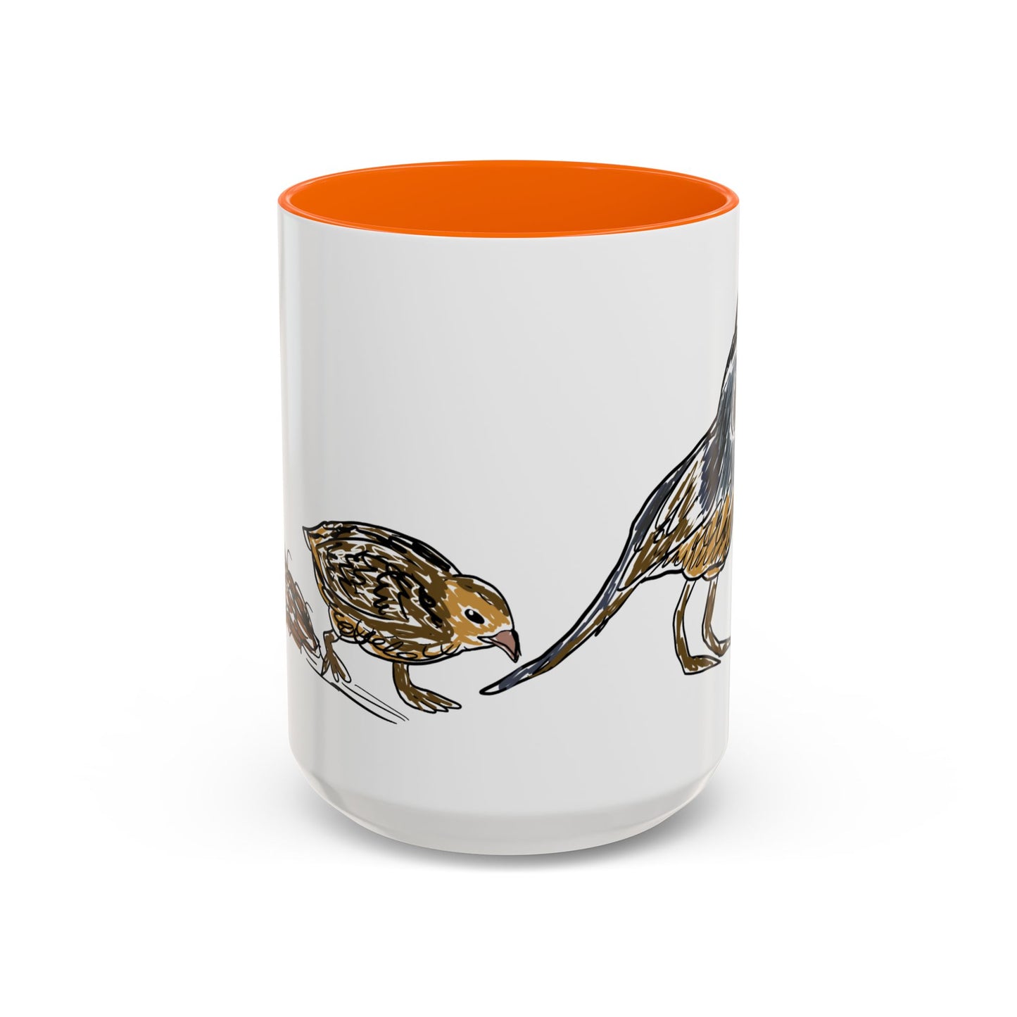Quail Bird Coffee Mug — Hand-Drawn California Quail Accent Mug