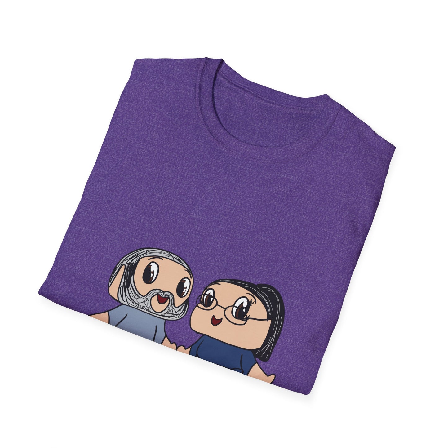 Couples Cartoon Tee — Cute Hand‑Holding Character Design