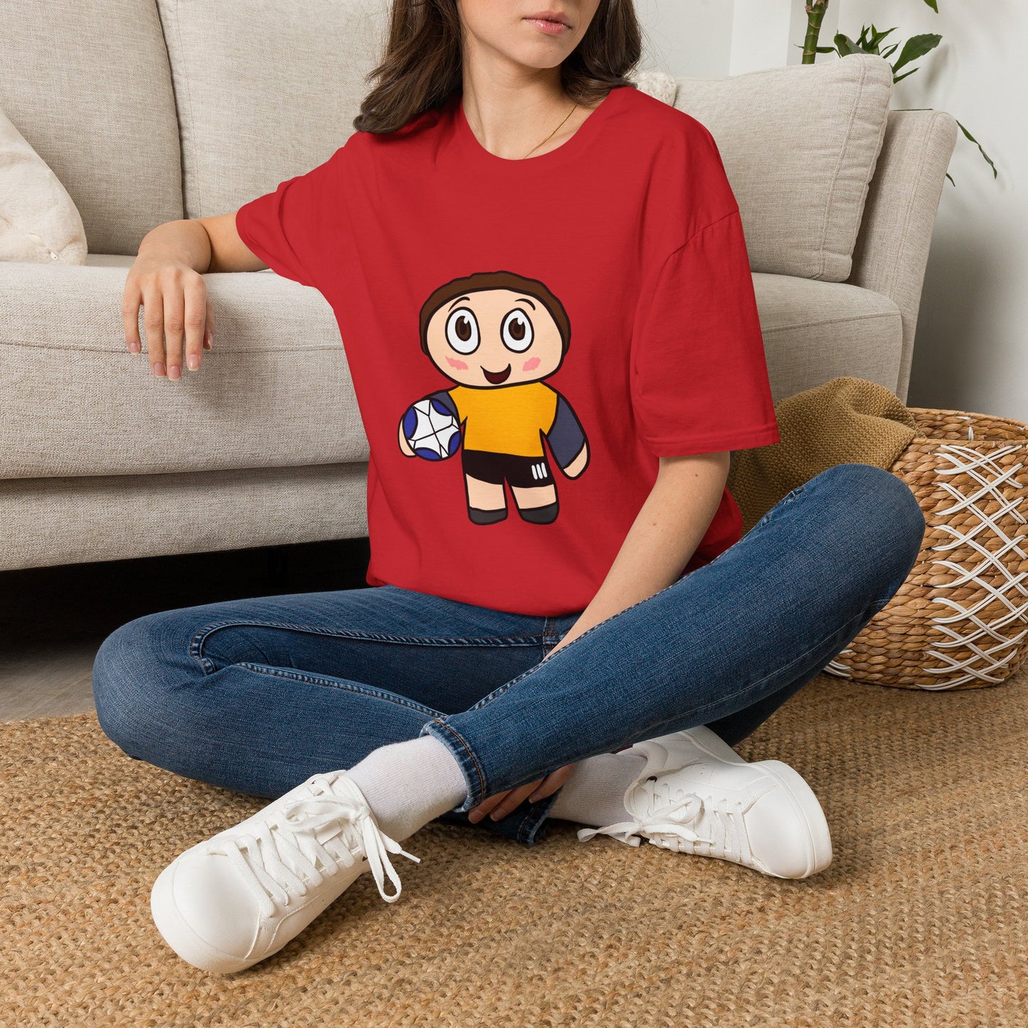 Kids Soccer Cartoon T‑Shirt — Cute Player Graphic Tee