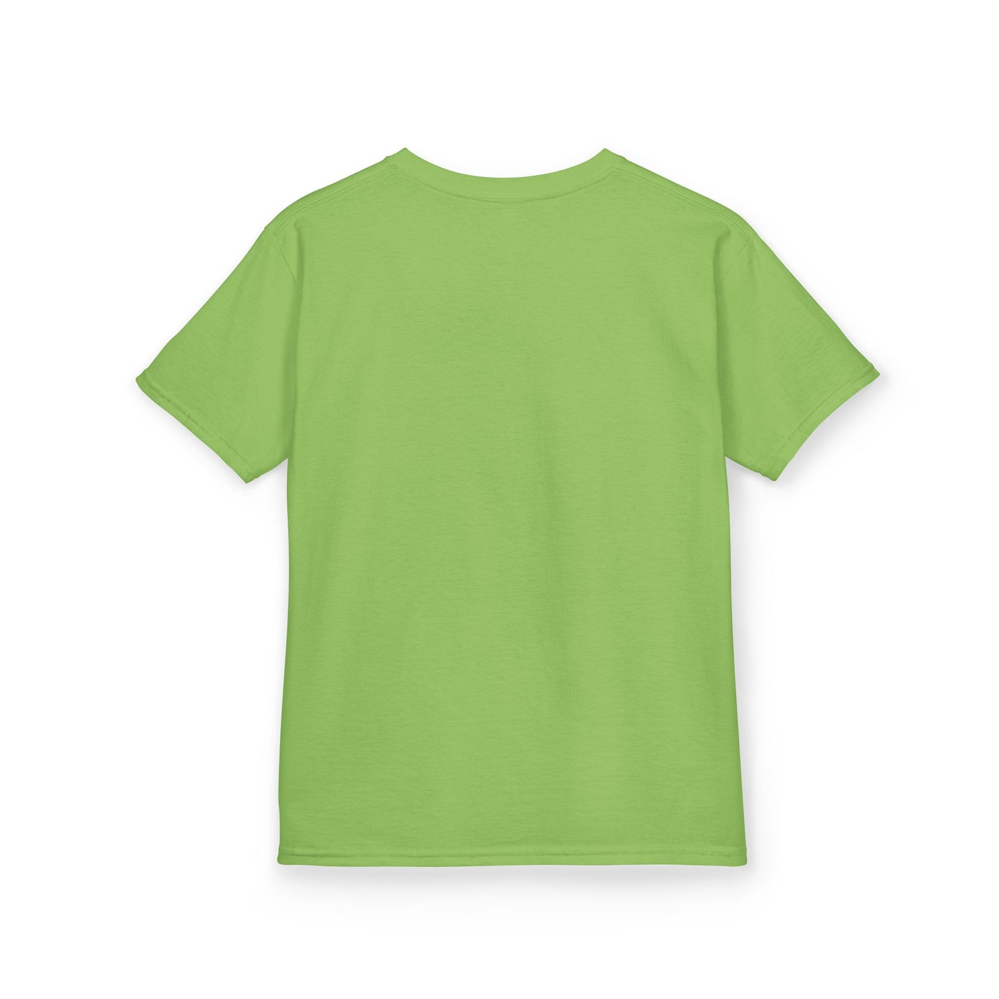 Kids T‑Shirt — Cute Cartoon Boy with Green Dino Graphic