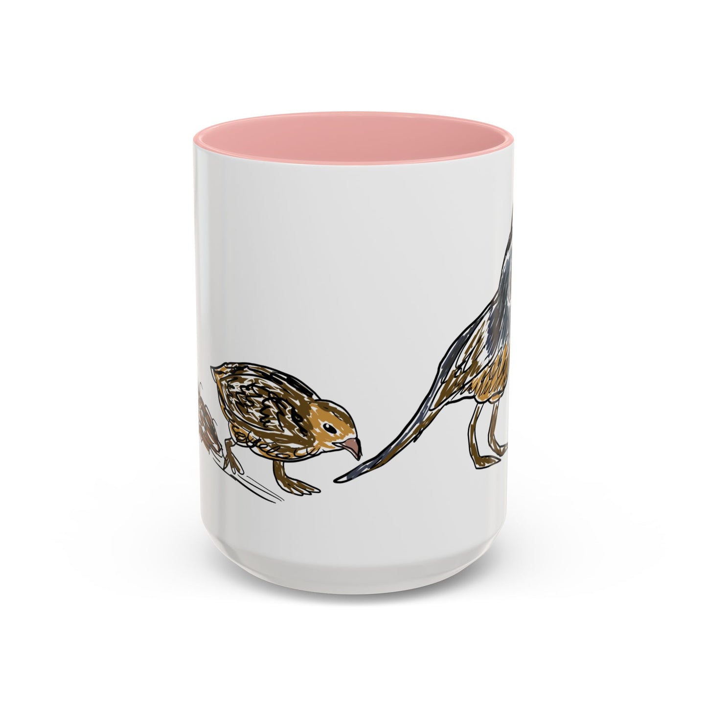 Quail Bird Coffee Mug — Hand-Drawn California Quail Accent Mug