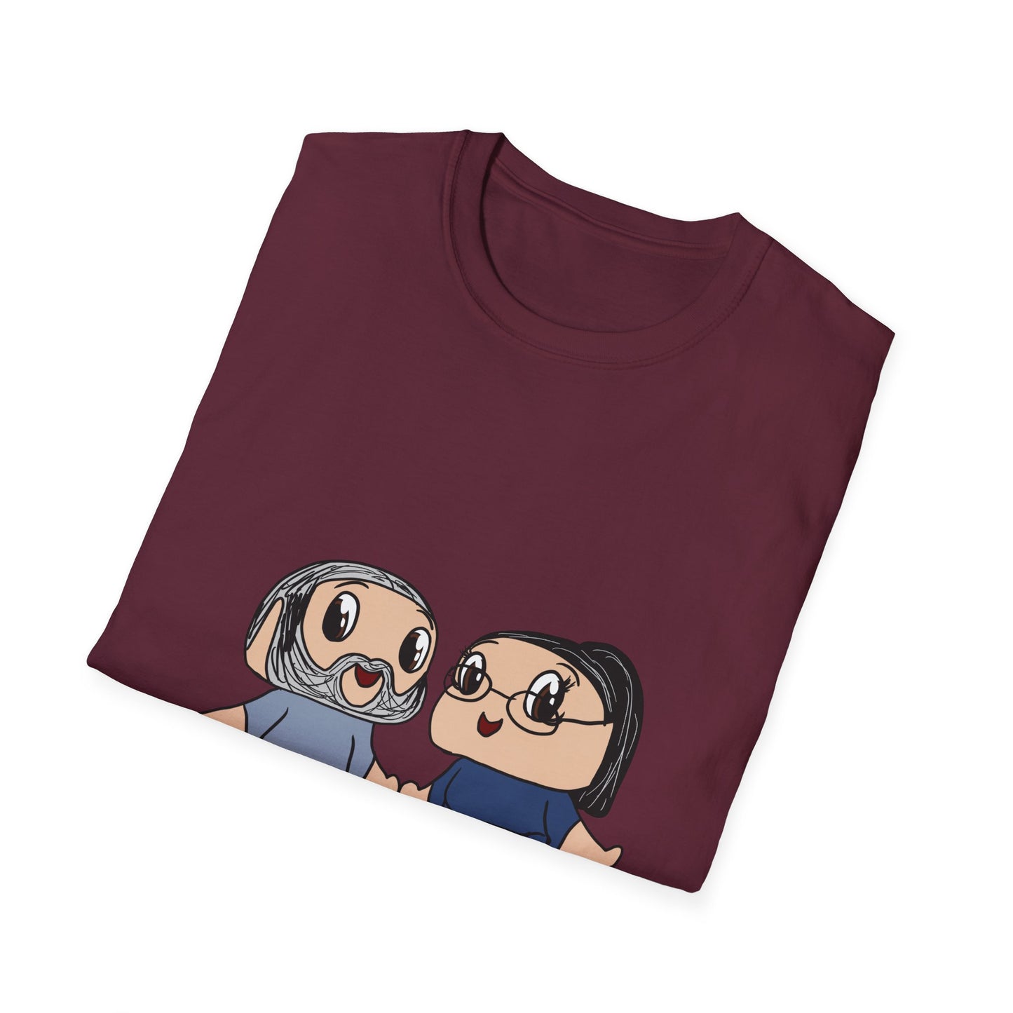 Couples Cartoon Tee — Cute Hand‑Holding Character Design