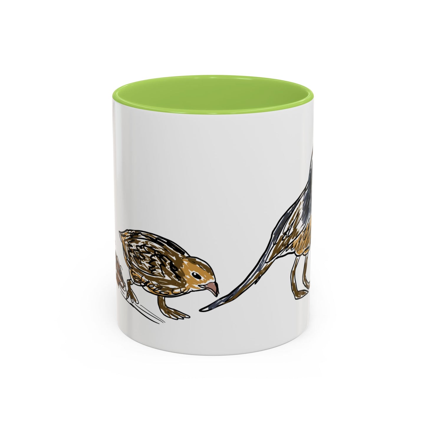 Quail Bird Coffee Mug — Hand-Drawn California Quail Accent Mug