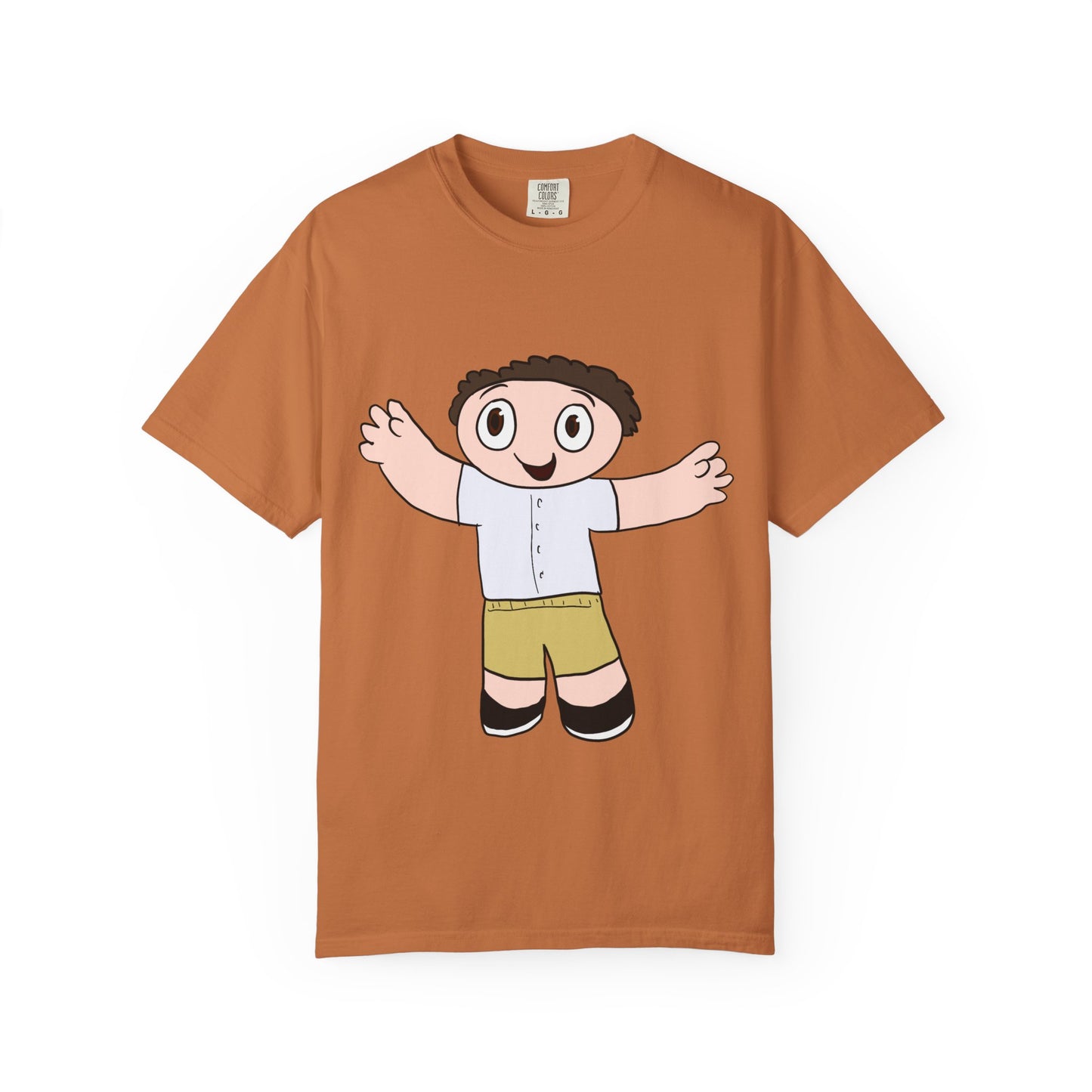 Cute Cartoon Kid Graphic T-Shirt — Playful Retro Character Tee