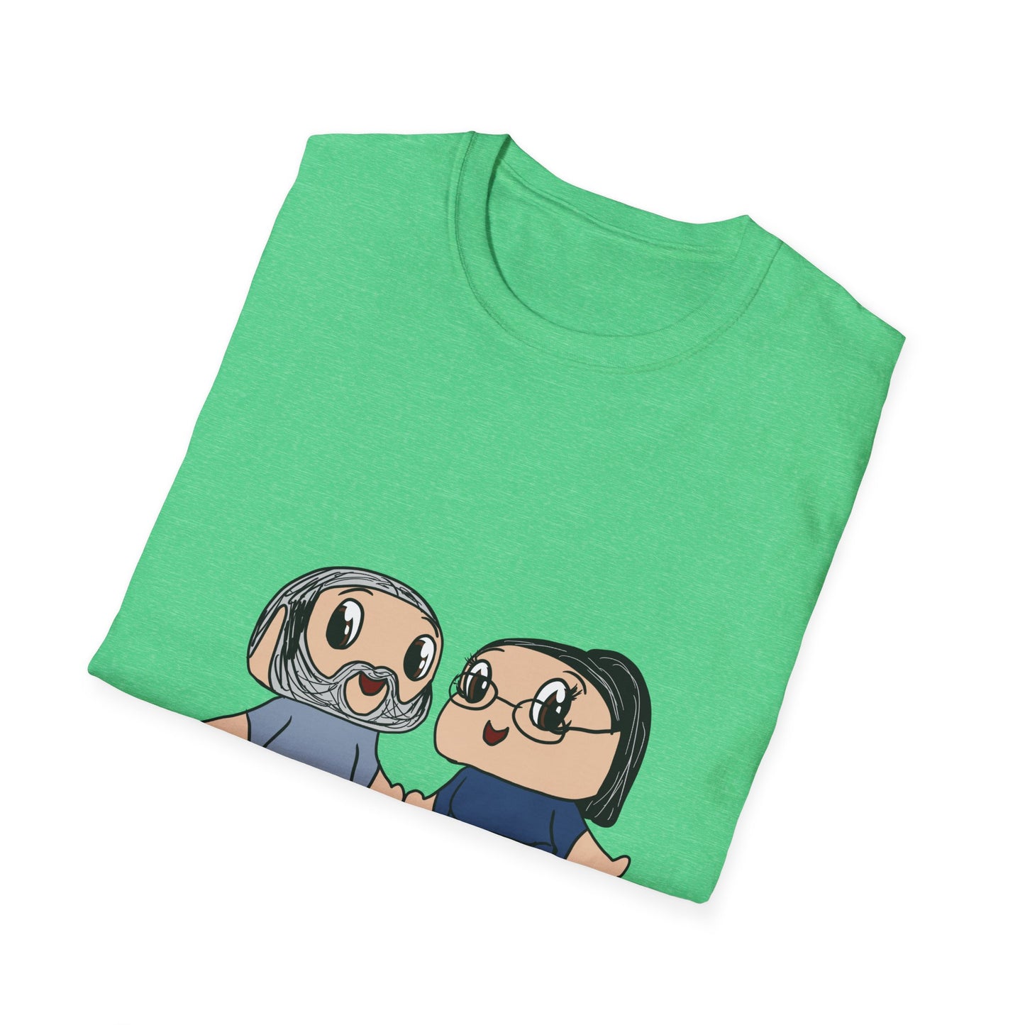 Couples Cartoon Tee — Cute Hand‑Holding Character Design