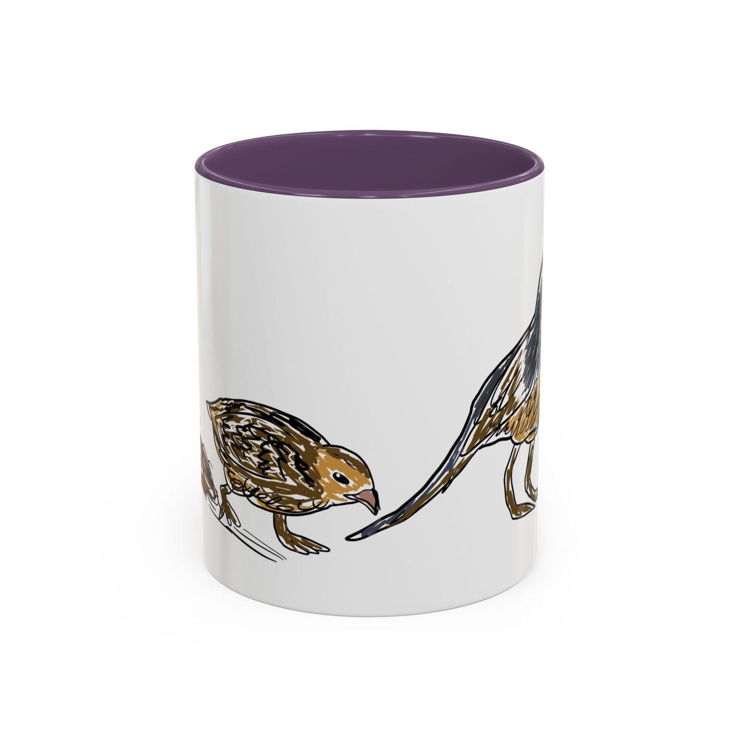 Quail Bird Coffee Mug — Hand-Drawn California Quail Accent Mug