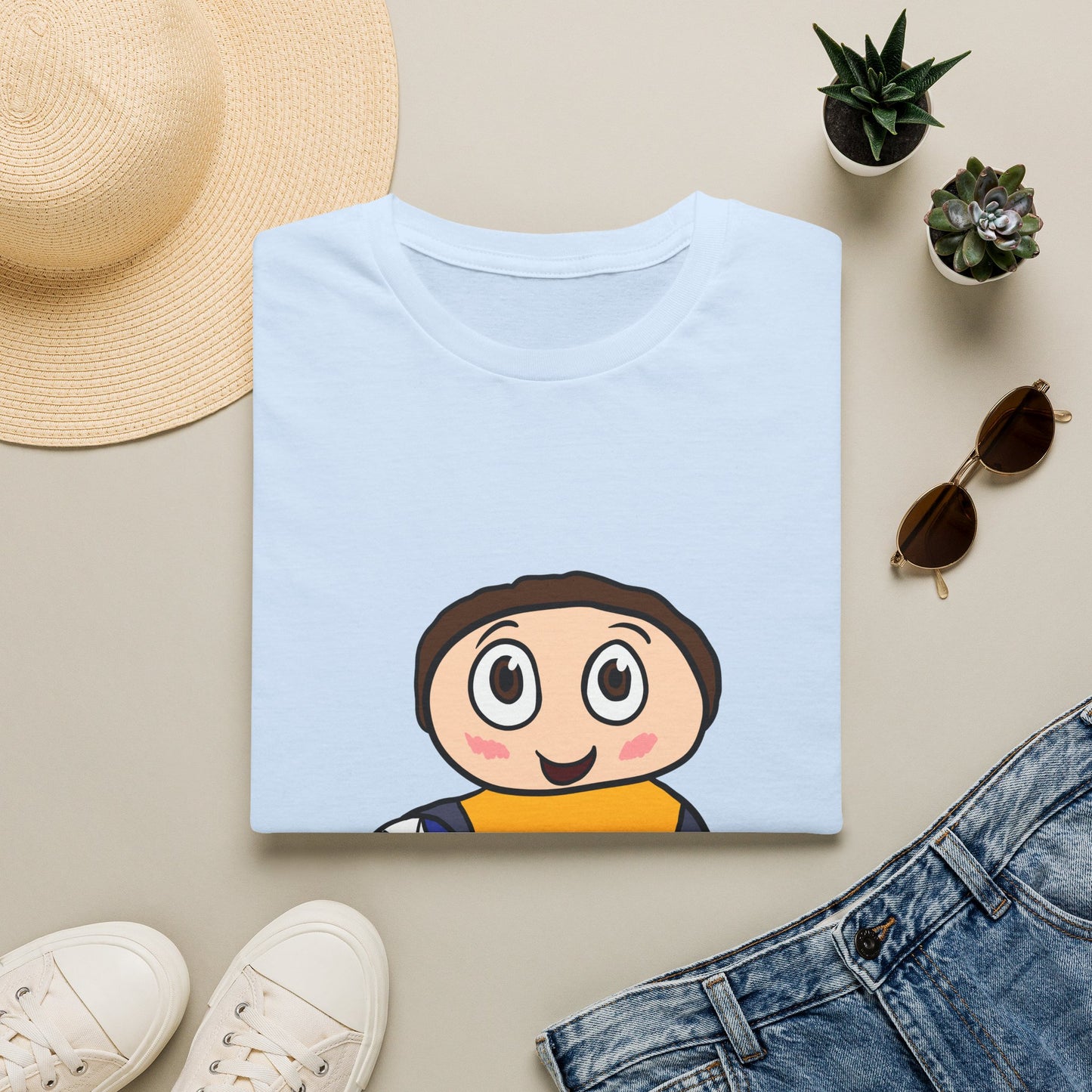 Kids Soccer Cartoon T‑Shirt — Cute Player Graphic Tee