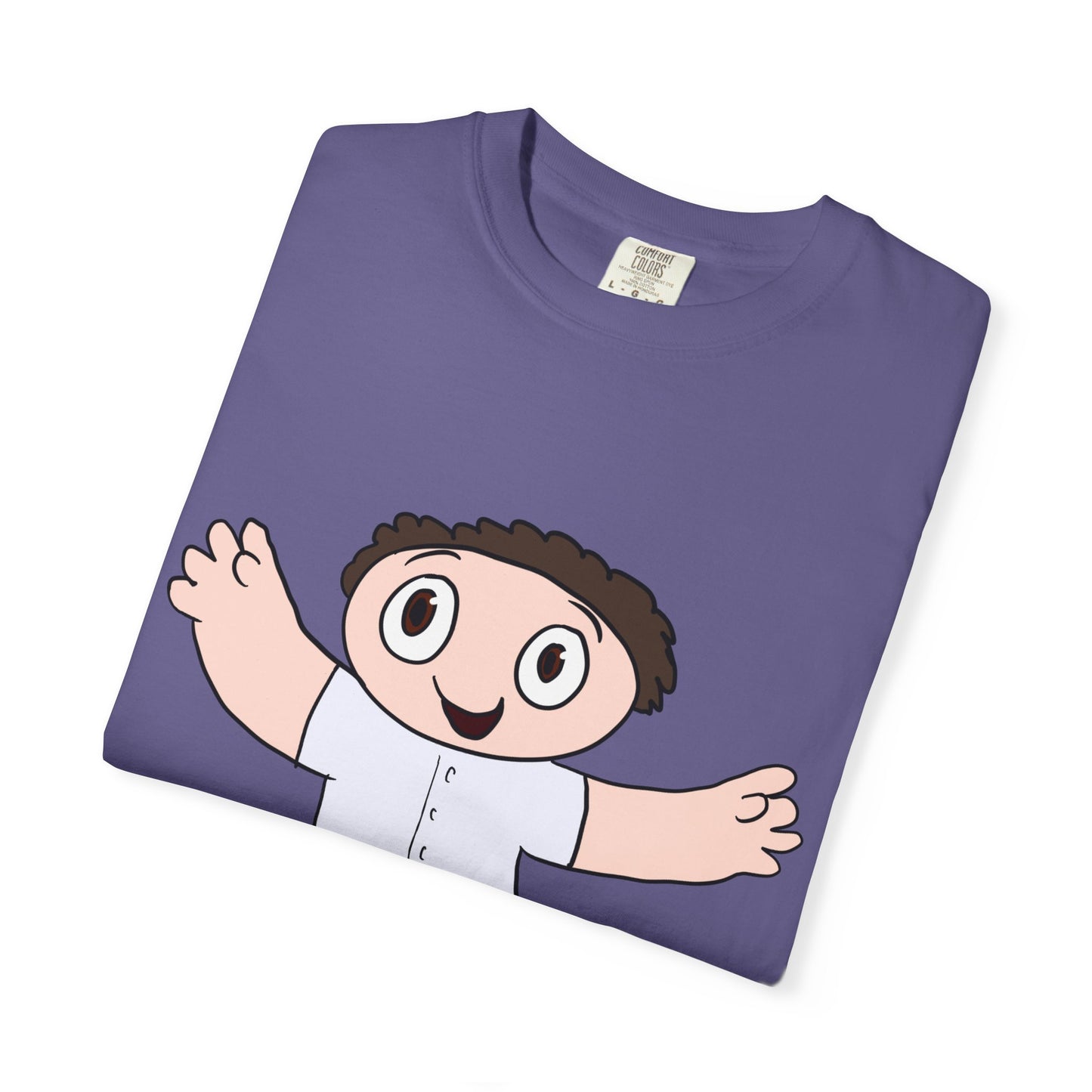 Cute Cartoon Kid Graphic T-Shirt — Playful Retro Character Tee