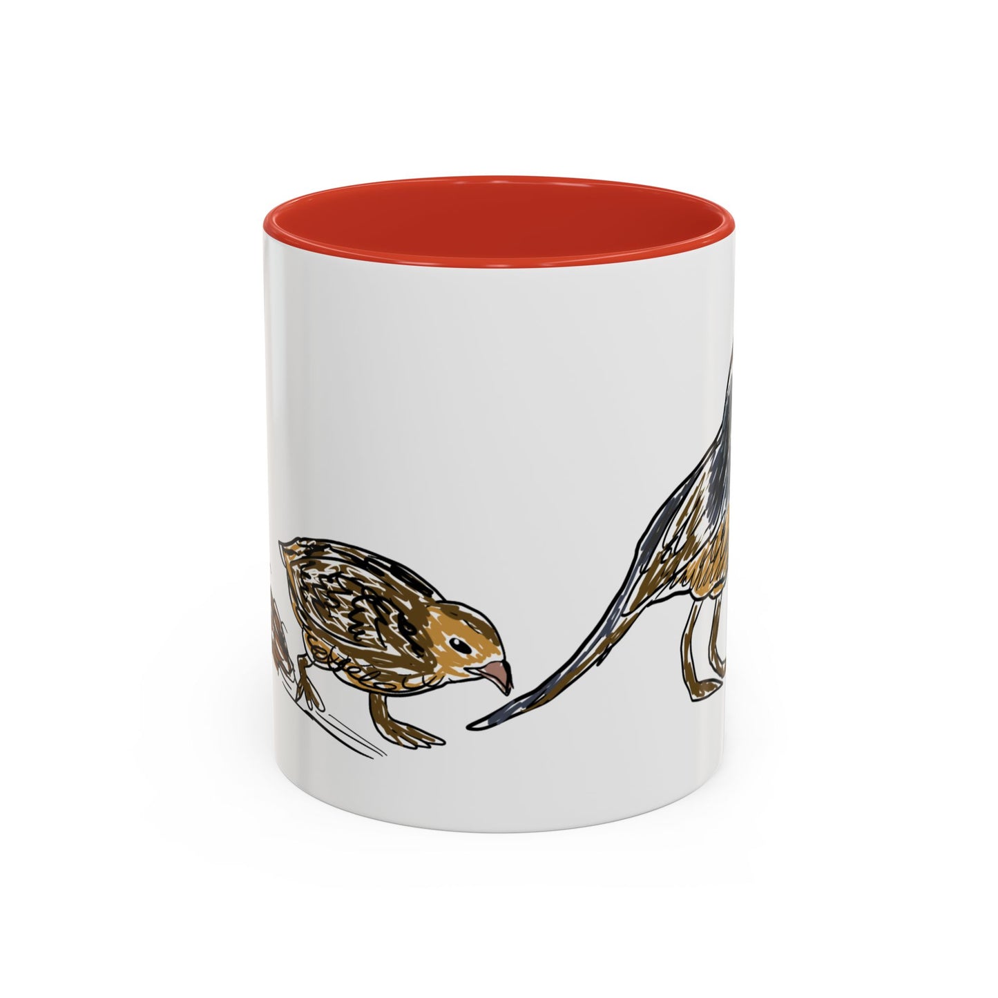 Quail Bird Coffee Mug — Hand-Drawn California Quail Accent Mug