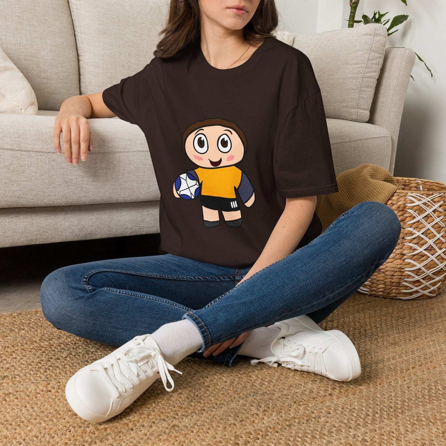 Kids Soccer Cartoon T‑Shirt — Cute Player Graphic Tee