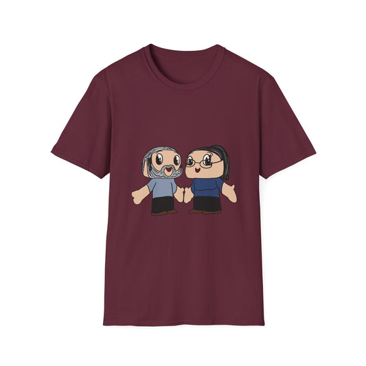 Couples Cartoon Tee — Cute Hand‑Holding Character Design