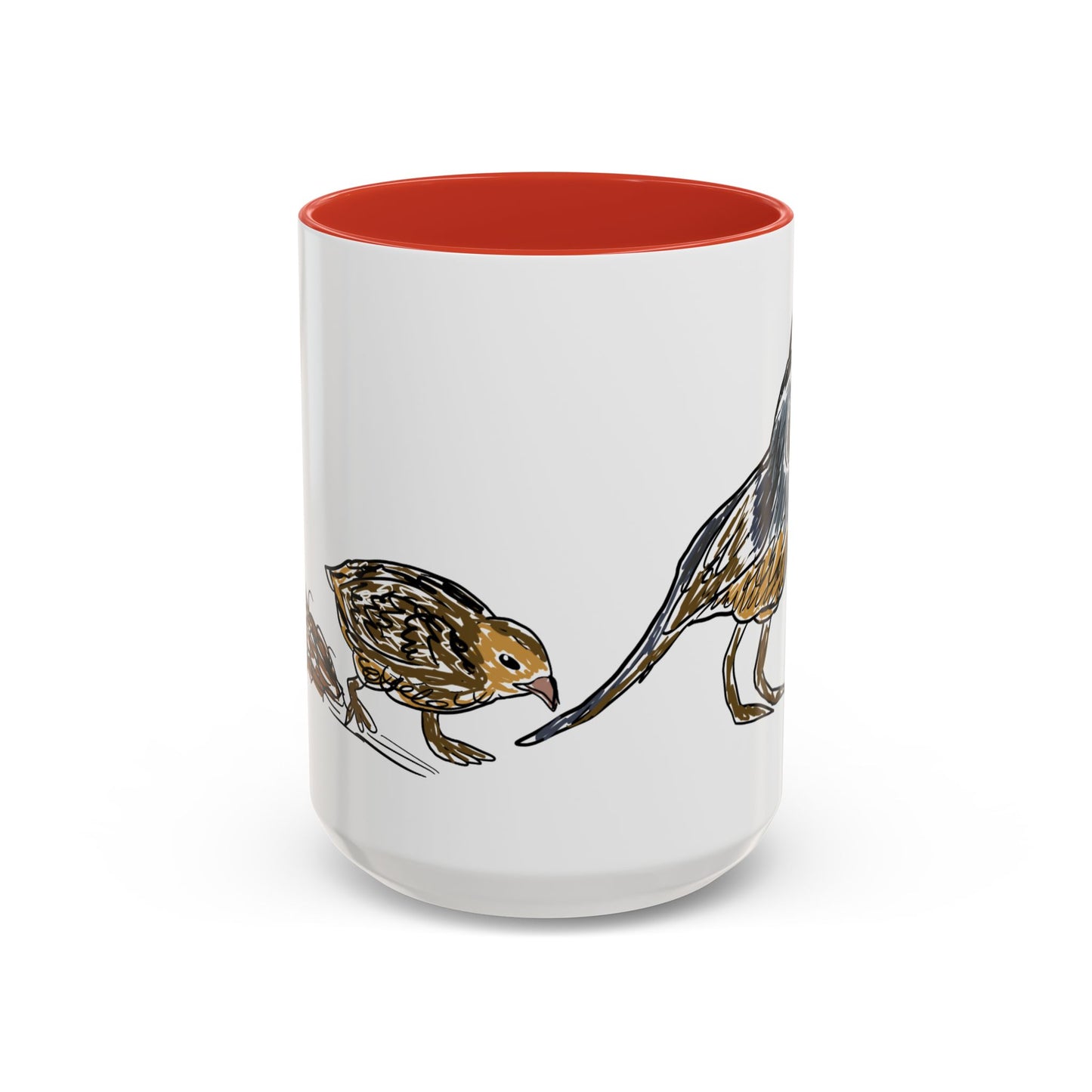 Quail Bird Coffee Mug — Hand-Drawn California Quail Accent Mug