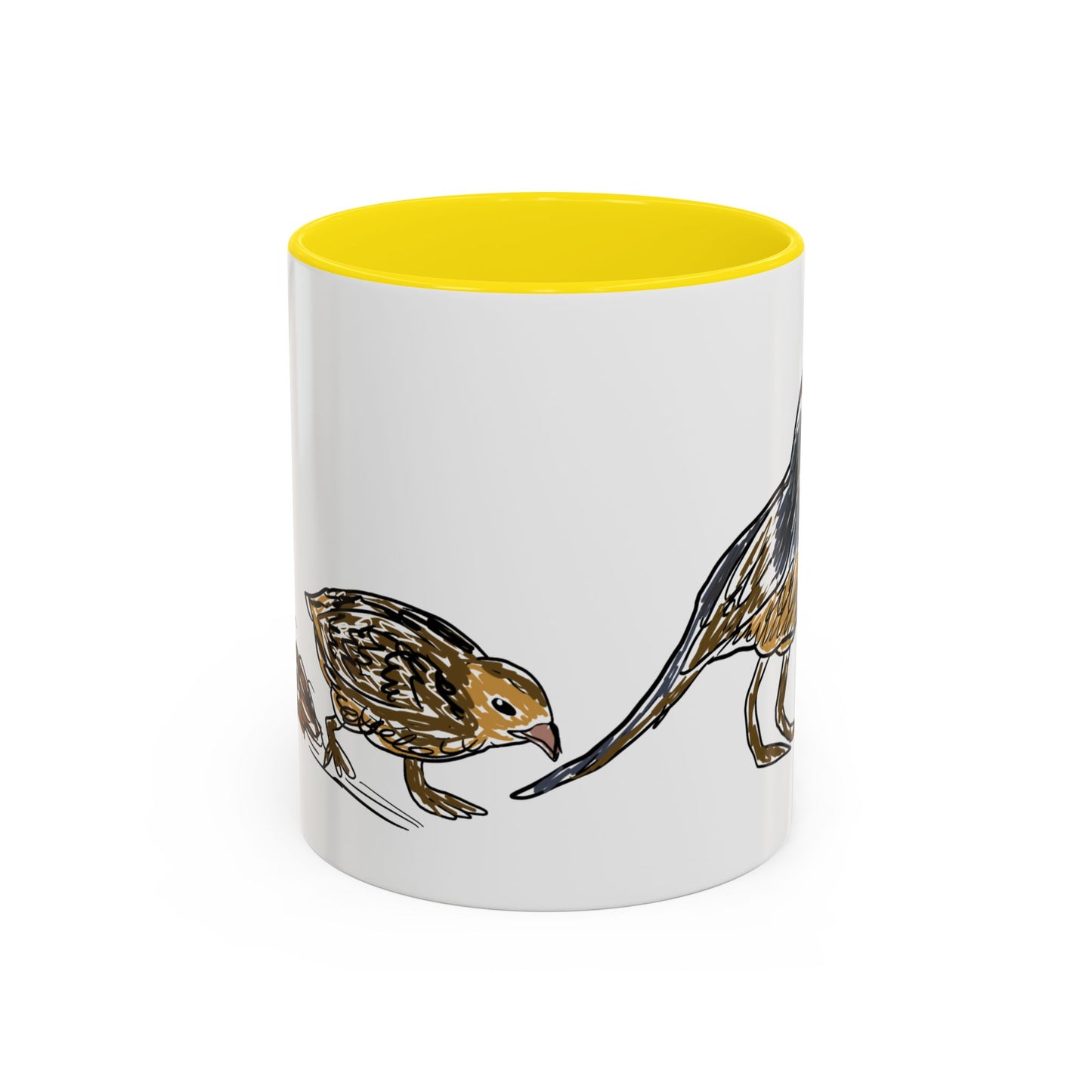 Quail Bird Coffee Mug — Hand-Drawn California Quail Accent Mug