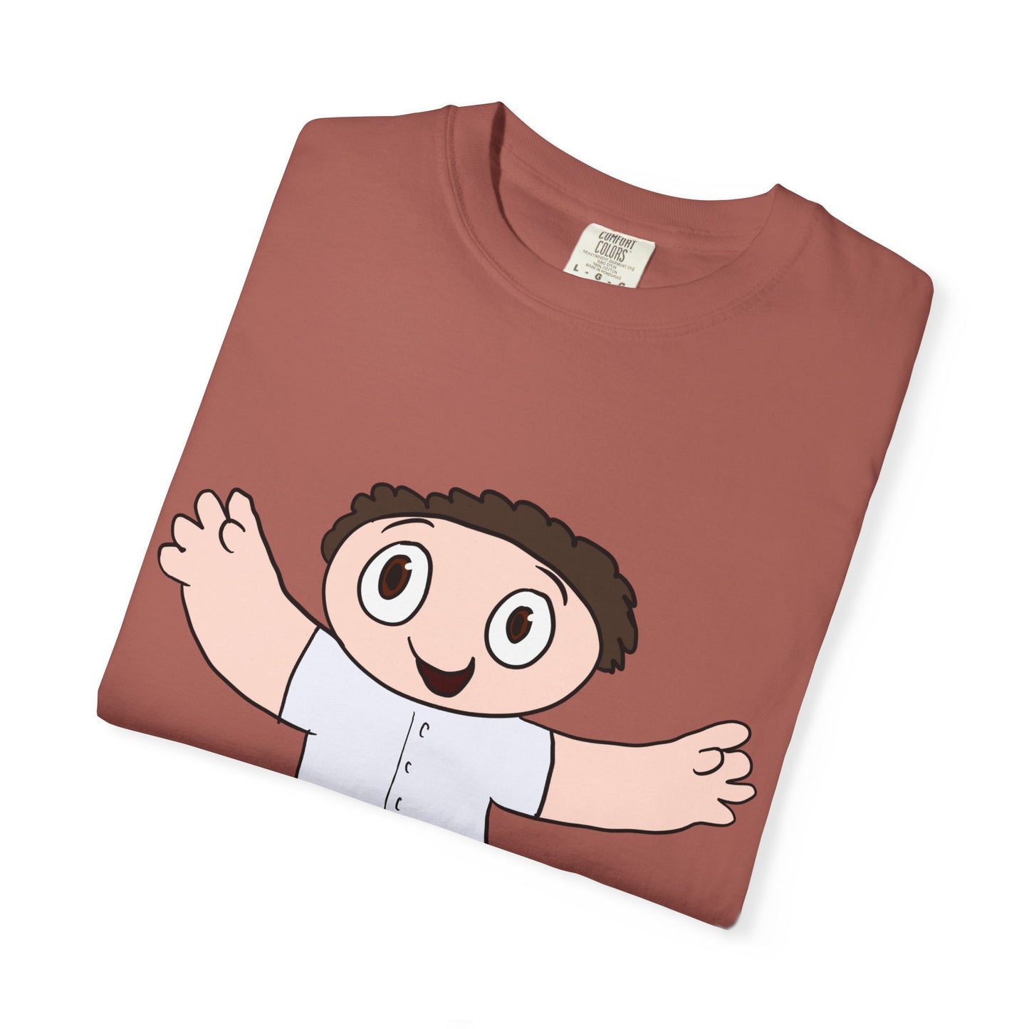 Cute Cartoon Kid Graphic T-Shirt — Playful Retro Character Tee