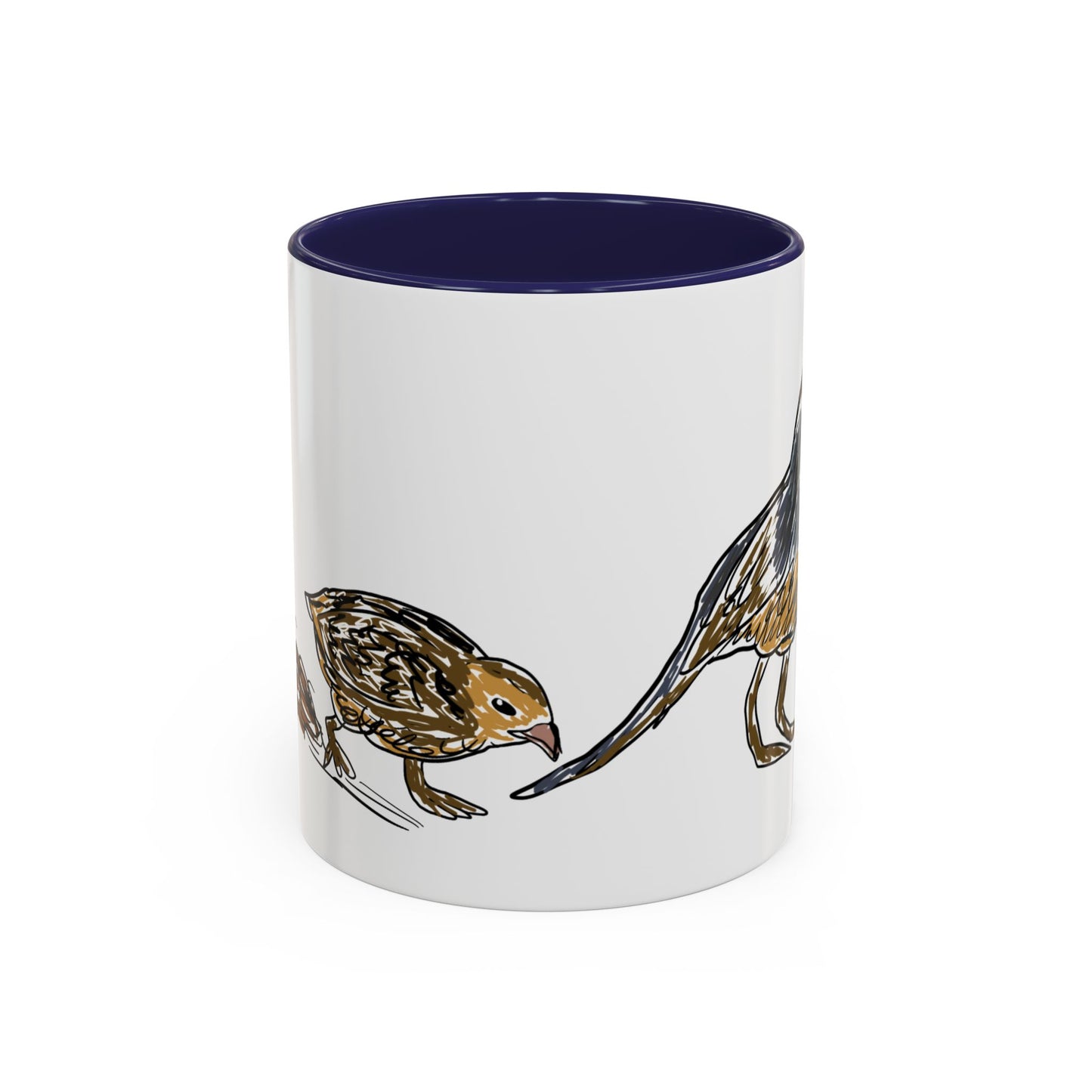 Quail Bird Coffee Mug — Hand-Drawn California Quail Accent Mug