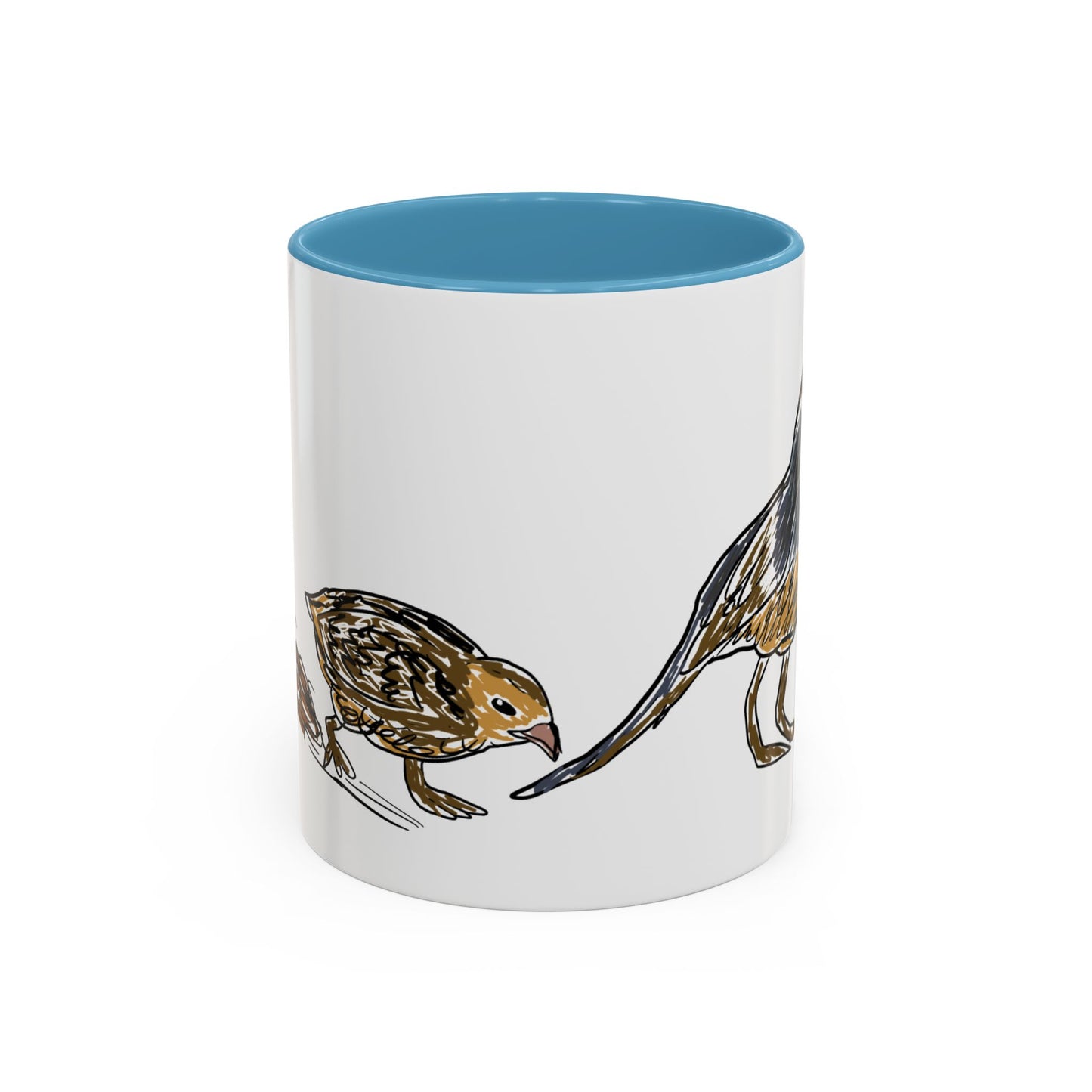 Quail Bird Coffee Mug — Hand-Drawn California Quail Accent Mug