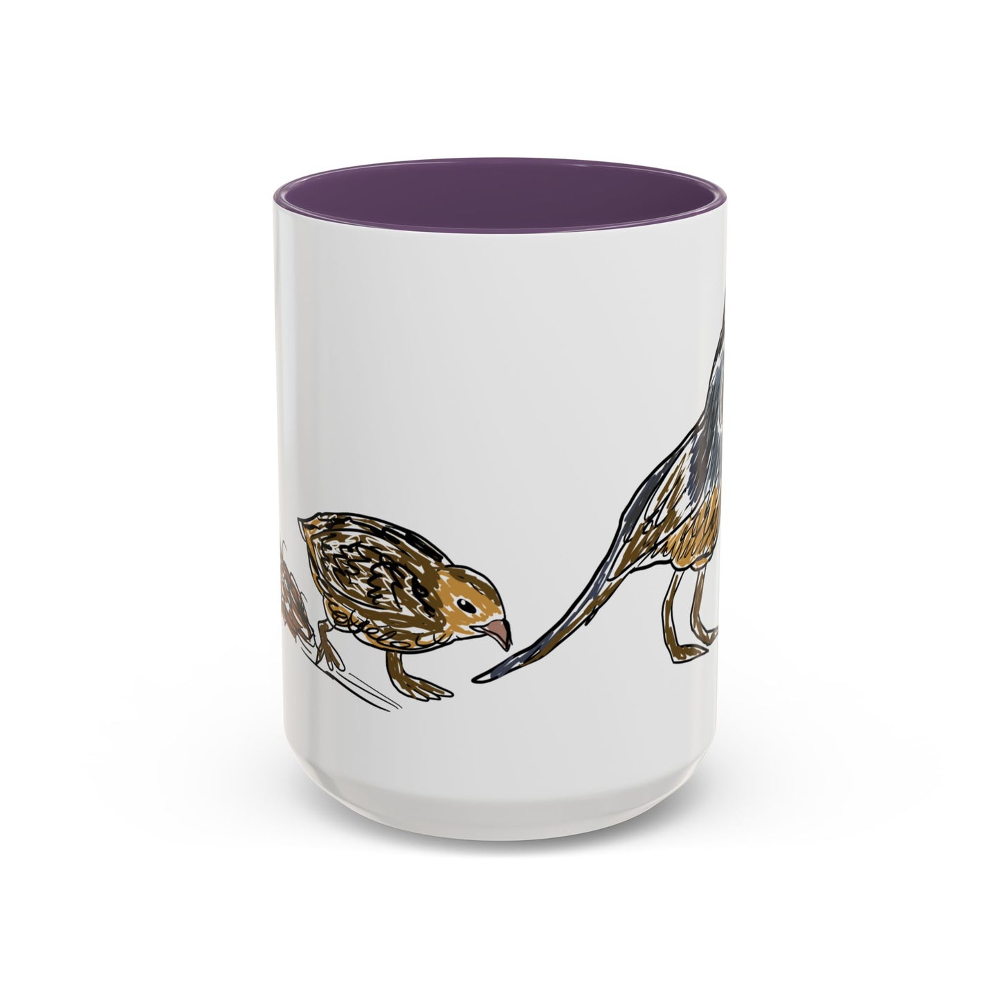 Quail Bird Coffee Mug — Hand-Drawn California Quail Accent Mug