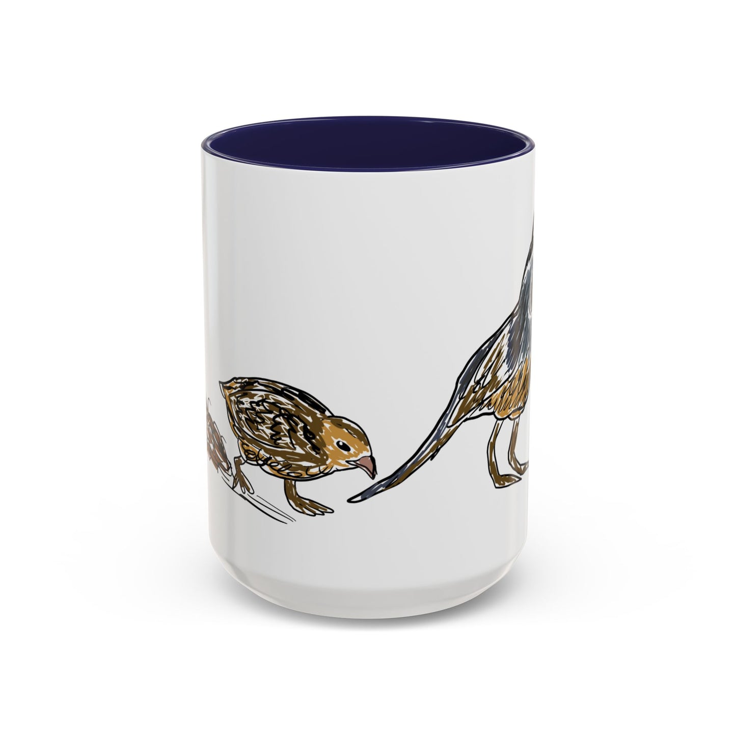 Quail Bird Coffee Mug — Hand-Drawn California Quail Accent Mug