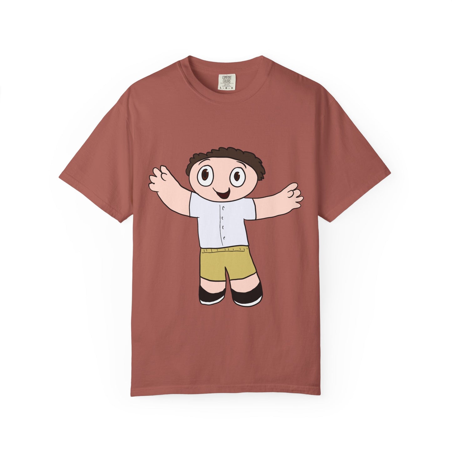 Cute Cartoon Kid Graphic T-Shirt — Playful Retro Character Tee