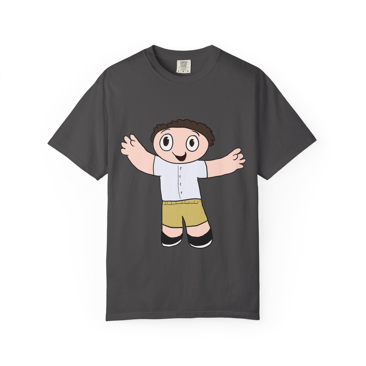 Cute Cartoon Kid Graphic T-Shirt — Playful Retro Character Tee