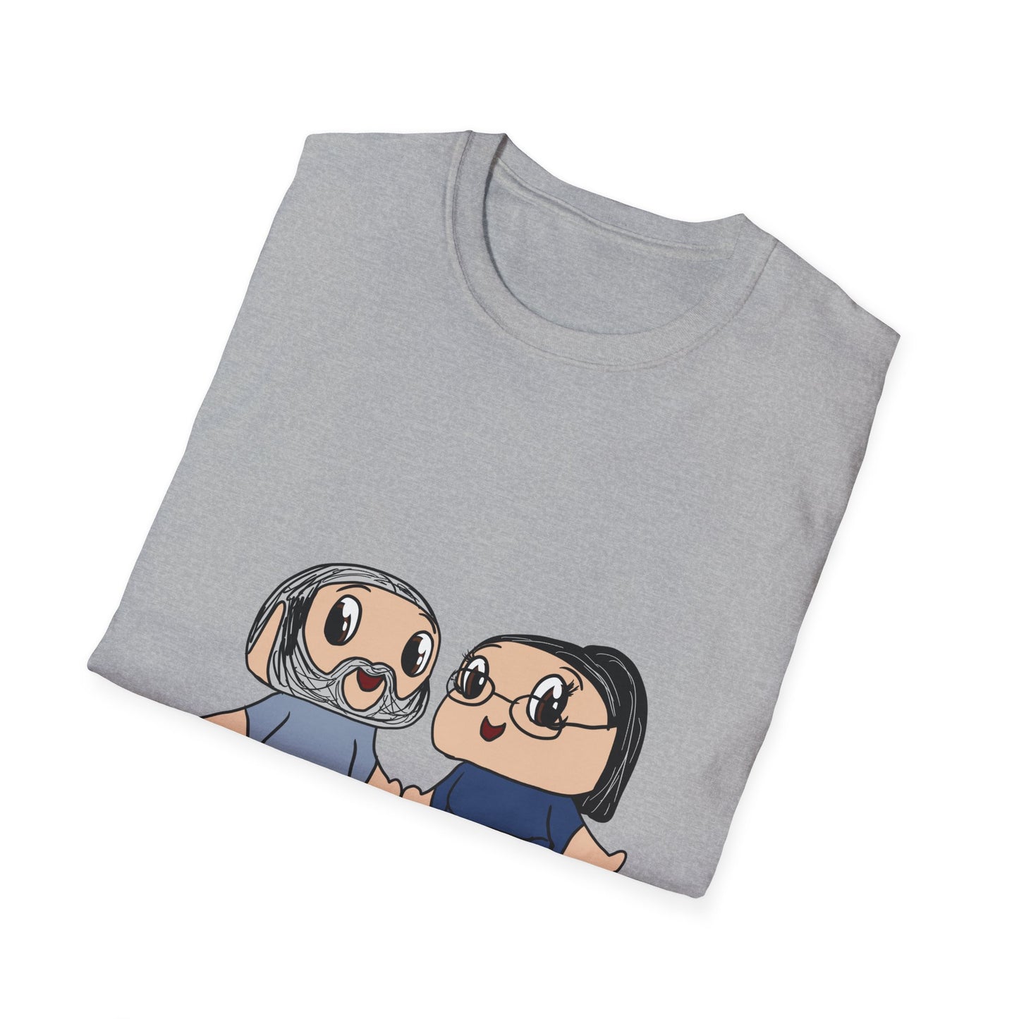 Couples Cartoon Tee — Cute Hand‑Holding Character Design