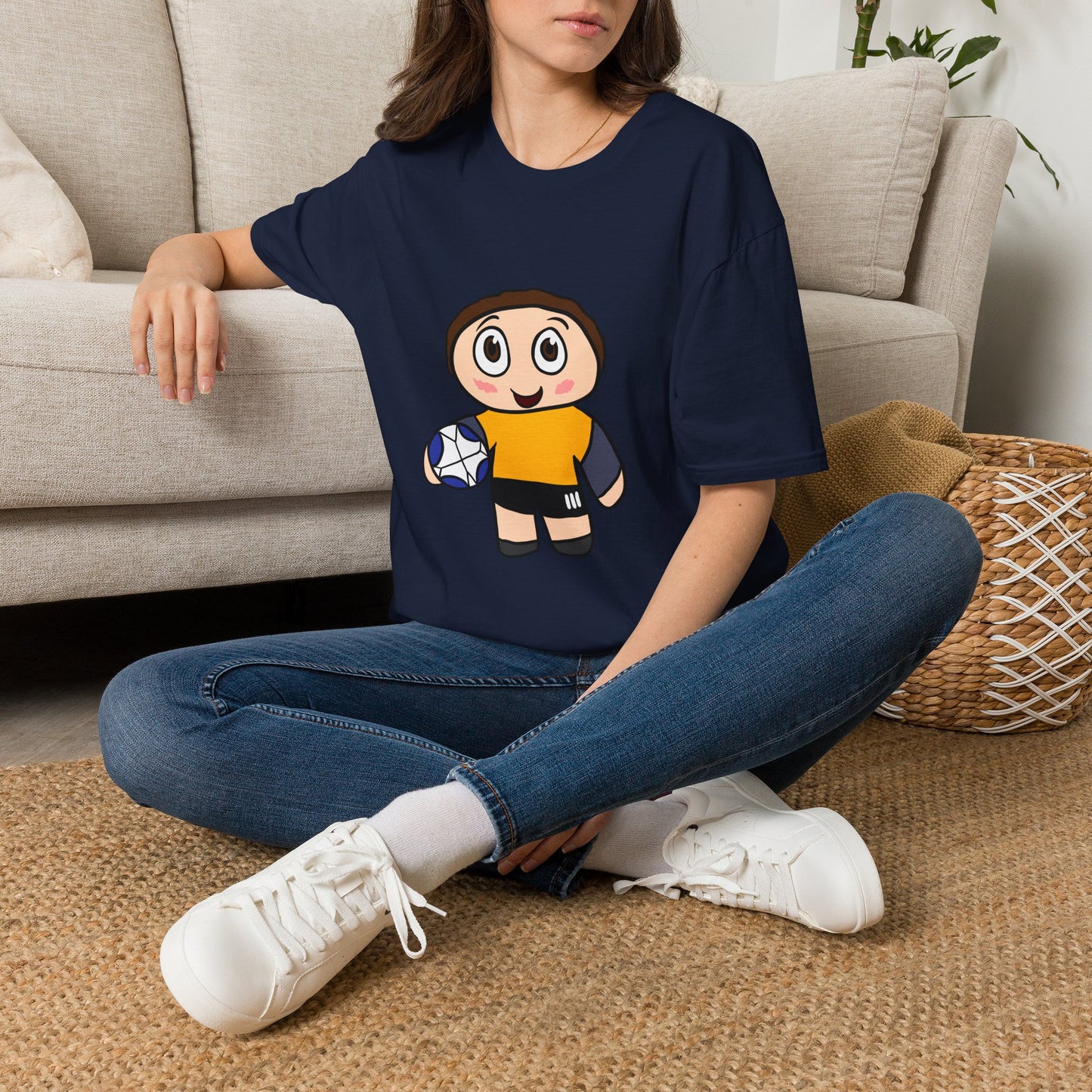 Kids Soccer Cartoon T‑Shirt — Cute Player Graphic Tee