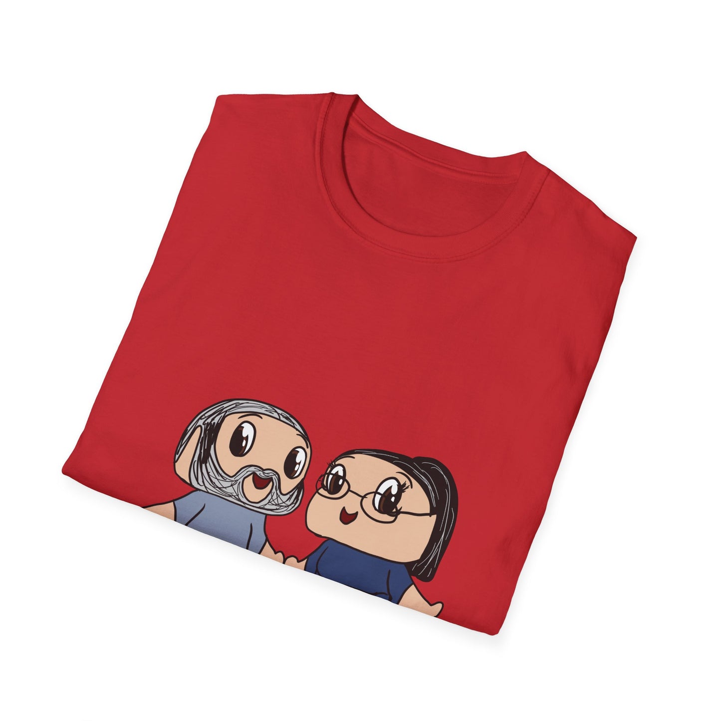 Couples Cartoon Tee — Cute Hand‑Holding Character Design