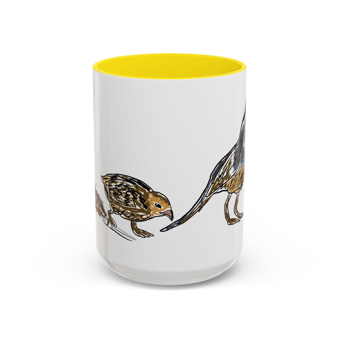 Quail Bird Coffee Mug — Hand-Drawn California Quail Accent Mug