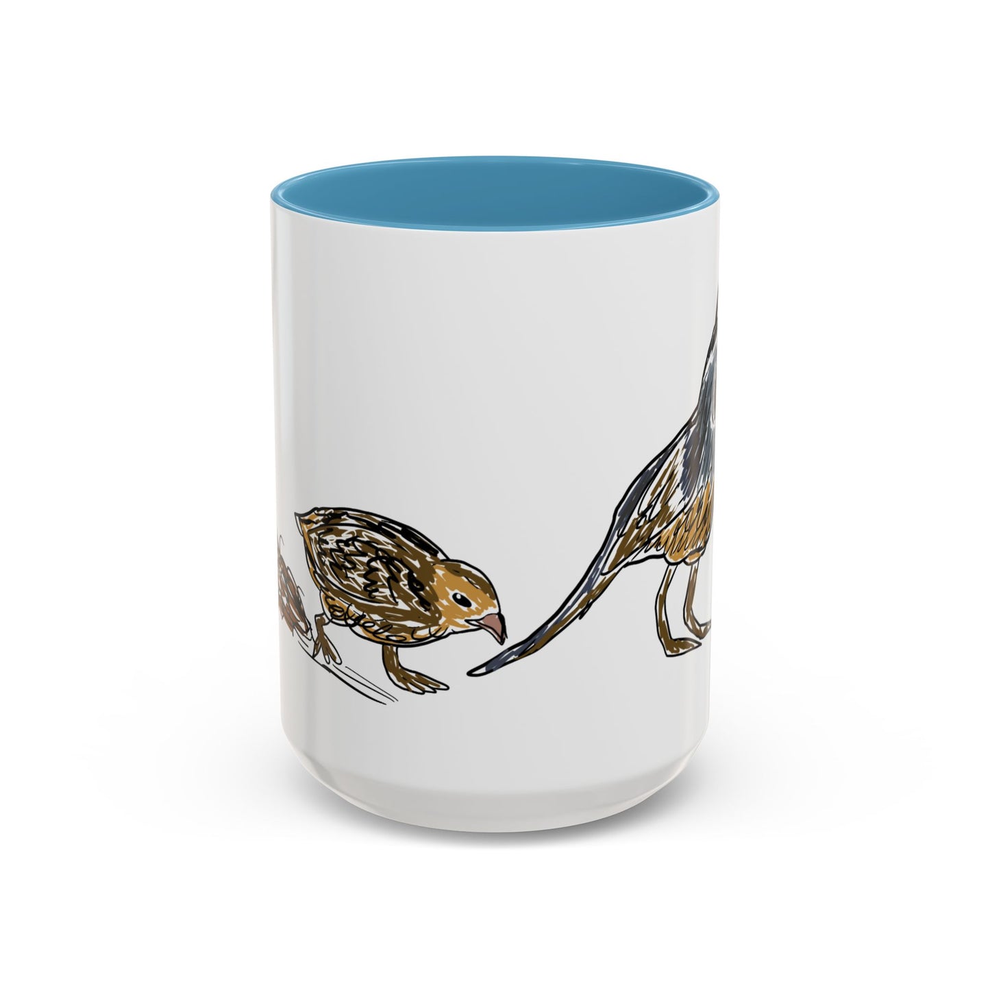 Quail Bird Coffee Mug — Hand-Drawn California Quail Accent Mug