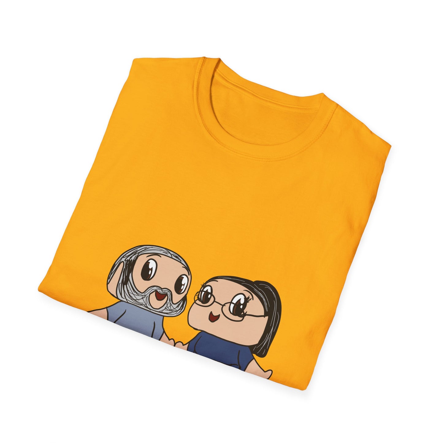 Couples Cartoon Tee — Cute Hand‑Holding Character Design