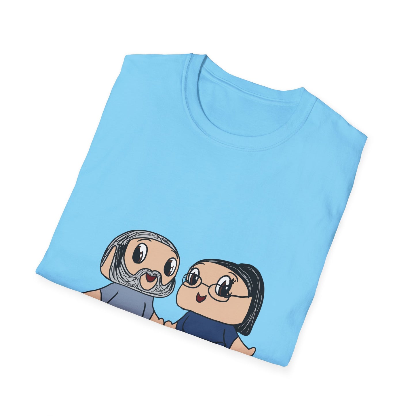 Couples Cartoon Tee — Cute Hand‑Holding Character Design